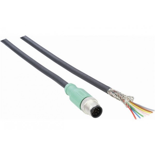 M12 Input/output cable with 12 pins for LMS511, 5m