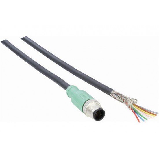 M12 Input/output cable with 12 pins for LMS511, 5m