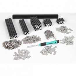 MakerBeam Premium Starter Kit - Schwarz (eloxiertes Aluminium)