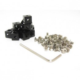 Corner cubes black for MakerBeam (x12)