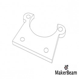 Stepper bracket flat for MakerBeam