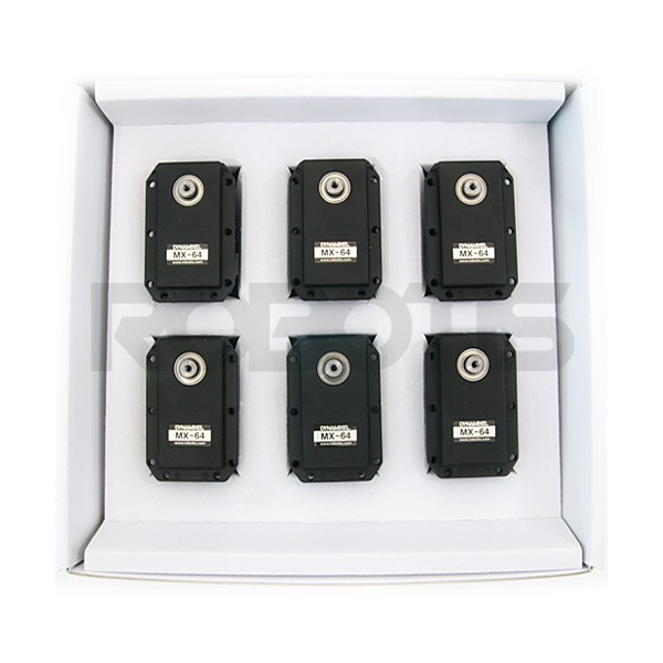 Pack of 6 Dynamixel MX-64R servo motors