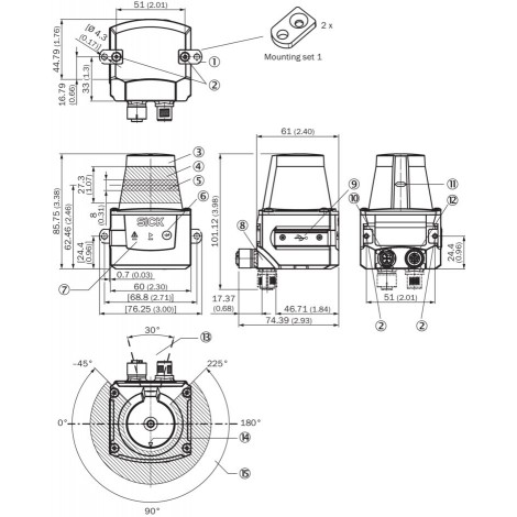 Telemetro laser TiM571-2050101