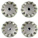 Set of 4 Industrial 6-Inch Mecanum Wheels (150kg Load)