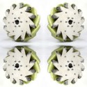 Set of 4 Mecanum Wheels 10 inches 254 mm (500 kg Load)