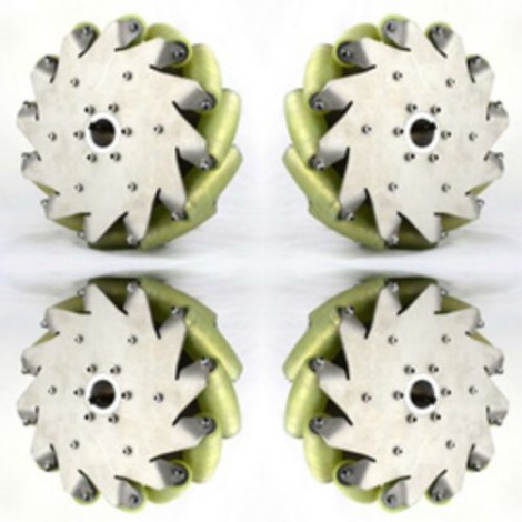 Set of 4 Mecanum Wheels 10 inches 254 mm (500 kg Load)